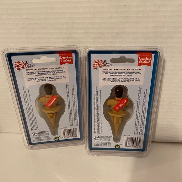 2 x Wine Guard Bottle Stopper Drinking Buddies - Picture 2 of 2